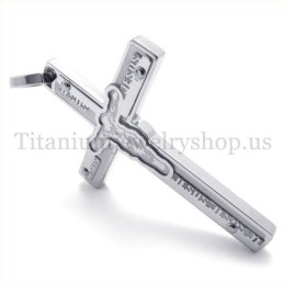 Geschnitzter Jesus-Kreuzanhänger Aus Titan