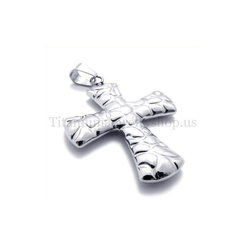 Mode Mit Kopfsteinpflaster-Muster Titan Kreuz Anhänger Mode Mit Kopfsteinpflaster-Muster Titan Kreuz Anhänger