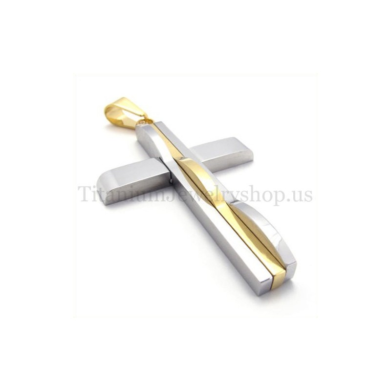 Golden Fashion Man Titan Kreuz Anhänger Golden Fashion Man Titan Kreuz Anhänger
