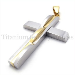 Golden Fashion Man Titan Kreuz Anhänger