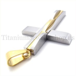 Golden Fashion Man Titan Kreuz Anhänger
