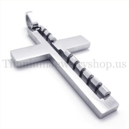 Silberner Fashion Bump Titan Kreuz Anhänger