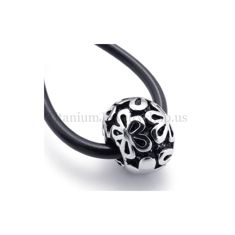 Silber Blumen Glücksperle Titan Anhänger Silber Blumen Glücksperle Titan Anhänger
