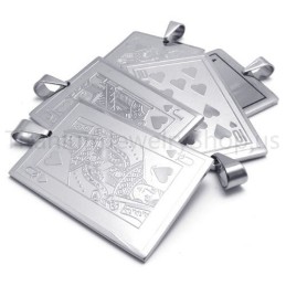 Neue Silberne Spielkarten-Anhänger Aus Titan