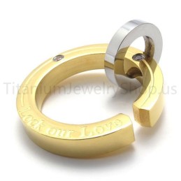 Neuer Bruchring Goldener Titananhänger