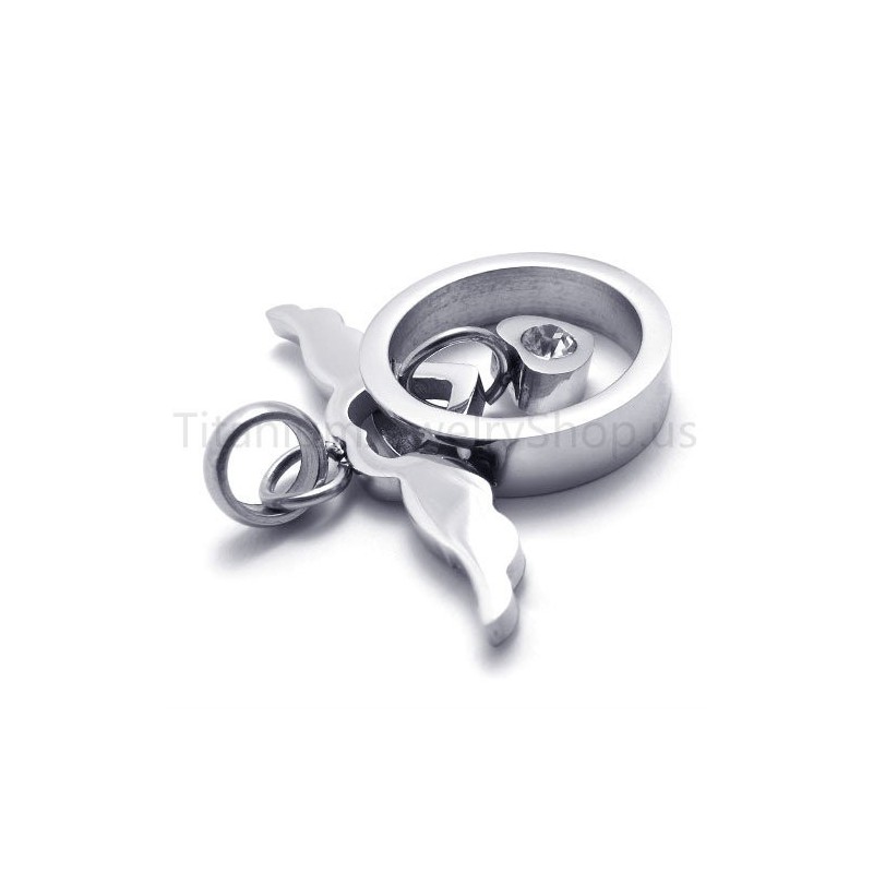 Neuer Schöner Silberner Titan-Anhänger