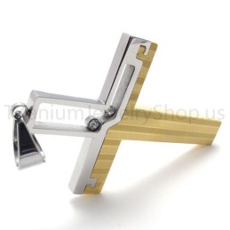 Neuer Duotone-Anhänger Aus Titan Mit Ausgehöhltem Kreuz
