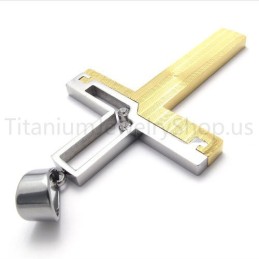 Neuer Duotone-Anhänger Aus Titan Mit Ausgehöhltem Kreuz