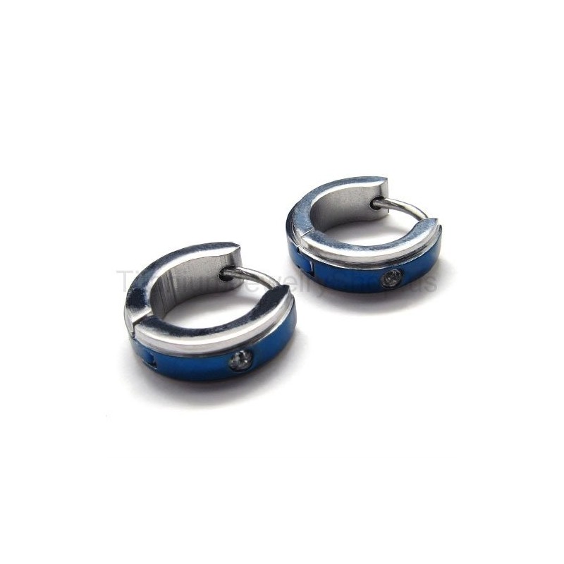 Blaue Titan-Diamant-Ohrringe Blaue Titan-Diamant-Ohrringe