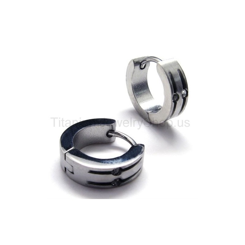 Silberne Titan-Loop-Ohrringe Silberne Titan-Loop-Ohrringe