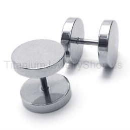 Barbell-Ohrringe Aus Silber Und Titan