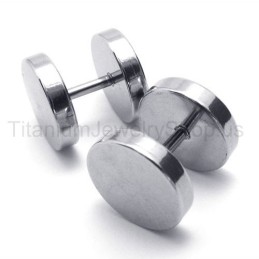 Barbell-Ohrringe Aus Silber Und Titan