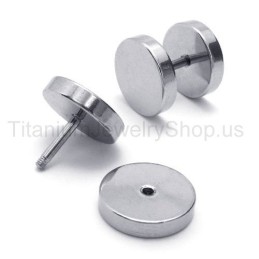 Barbell-Ohrringe Aus Silber Und Titan