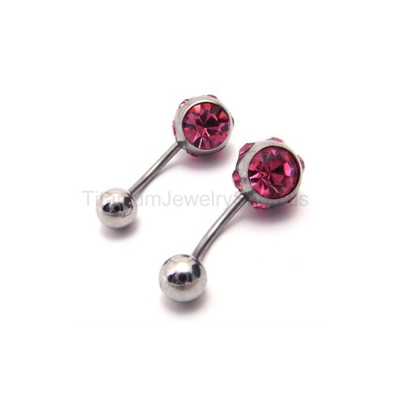 Schlanke Titan-Ohrringe Mit Violetten Diamanten Schlanke Titan-Ohrringe Mit Violetten Diamanten