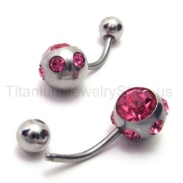 Schlanke Titan-Ohrringe Mit Violetten Diamanten