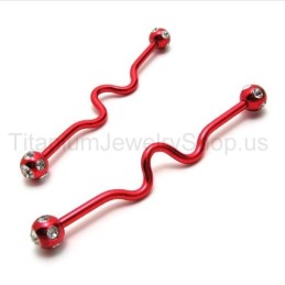 Rote Twisty Titan Ohrringe