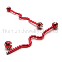 Rote Twisty Titan Ohrringe