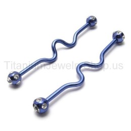 Blaue Twisty Titan Ohrringe