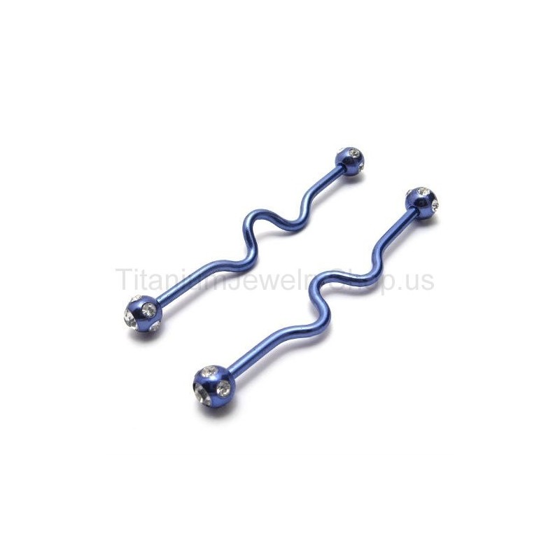Blaue Twisty Titan Ohrringe Blaue Twisty Titan Ohrringe