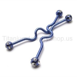 Blaue Twisty Titan Ohrringe