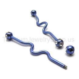 Blaue Twisty Titan Ohrringe