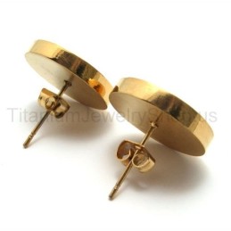 Gravierte Goldene Titanohrringe