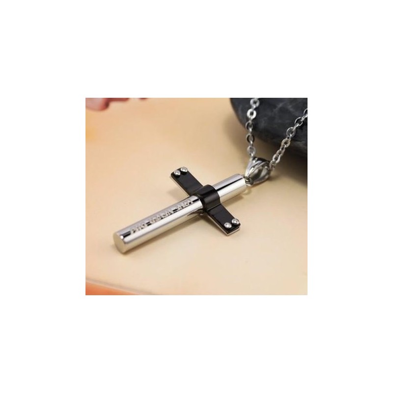 Reines Titan Anhänger Halskette Zylinder Kreuz Reines Titan Anhänger Halskette Zylinder Kreuz