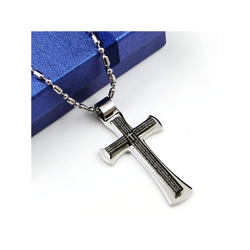 Cool Man Schwarzes Kreuz Halskettenanhänger Aus Reinem Titan (Neu) Cool Man Schwarzes Kreuz Halskettenanhänger Aus Reinem Titan (Neu)