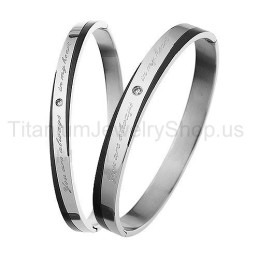 Du Bist Immer In Meinem Herzen Titan-Liebhaberarmbänder