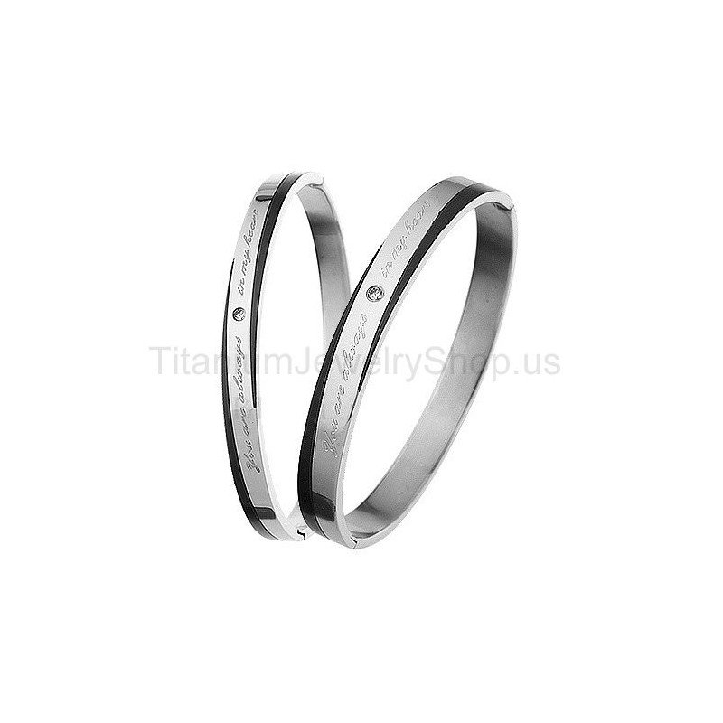 Du Bist Immer In Meinem Herzen Titan-Liebhaberarmbänder Du Bist Immer In Meinem Herzen Titan-Liebhaberarmbänder