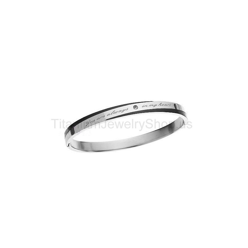 Titanarmband „Du Bist Immer In Meinem Herzen“ Titanarmband „Du Bist Immer In Meinem Herzen“