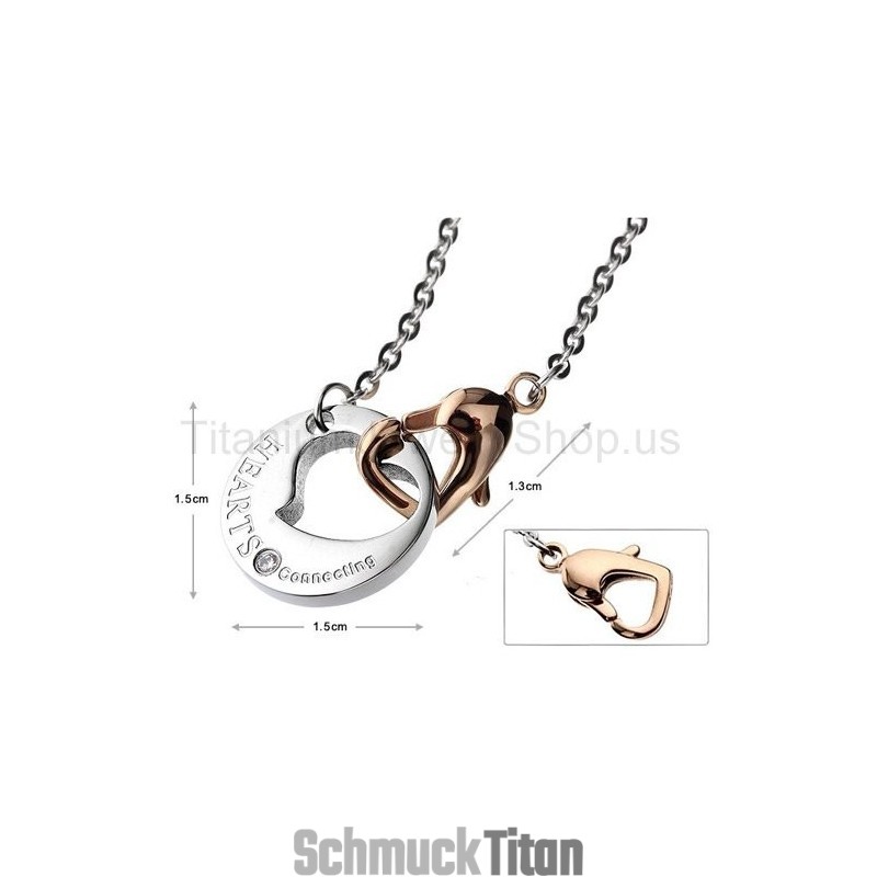 Hearts Connecting Titan-Anhänger Für Liebhaber