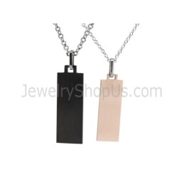 Titan-Anhänger In Roségold Und Schwarz Mit Kostenlosen Ketten Und Diamanten C508