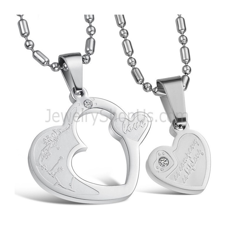 Titan Silber Sweetheart Lovers Anhänger Mit Strass Und Kostenlosen Ketten C600 Titan Silber Sweetheart Lovers Anhänger Mit Strass Und Kostenlosen Ketten C600