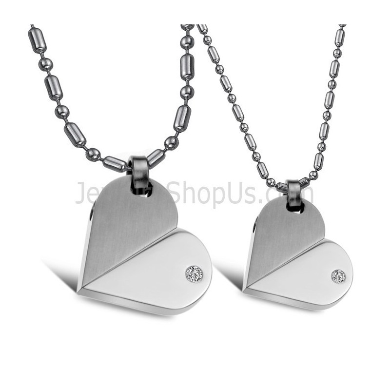 Titan-Silber-Sweetheart-Anhänger Mit Strasssteinen Und Kostenlosen Ketten 111 Titan-Silber-Sweetheart-Anhänger Mit Strasssteinen Und Kostenlosen Ketten 111