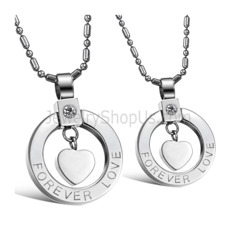 Titan Silber Sweetheart "Forever Love" Liebhaber Anhänger Mit Strass Und Kostenlosen Ketten C415 Titan Silber Sweetheart "Forever Love" Liebhaber Anhänger Mit Strass Und Kostenlosen Ketten C415