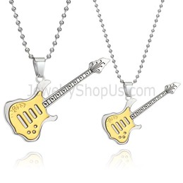 Titan-Gold-Anhänger Für Gitarrenliebhaber Mit Kostenlosen Ketten C343