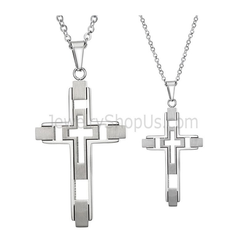 Kreuzanhänger Mit Inlay Aus Titansilber Und Kostenlosen Ketten 108 Kreuzanhänger Mit Inlay Aus Titansilber Und Kostenlosen Ketten 108