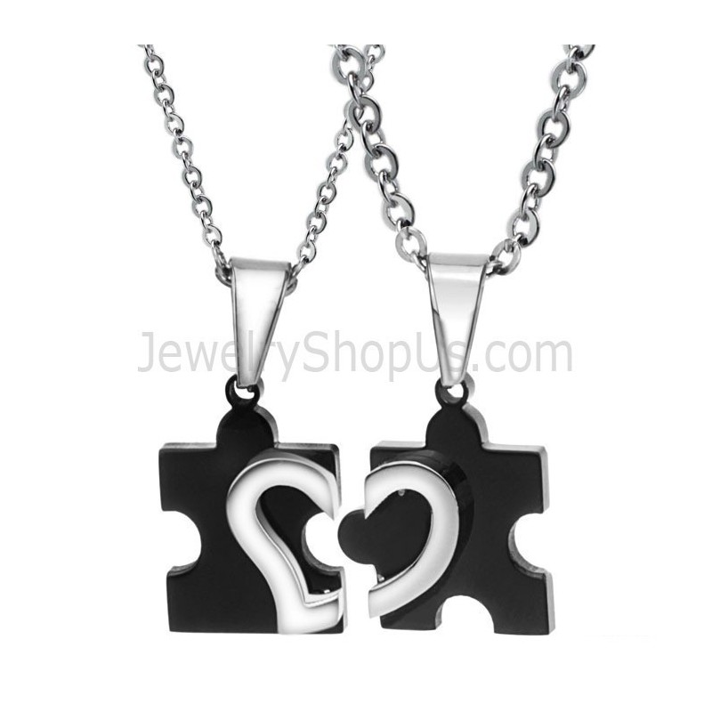 Titan Schwarz Und Silber Sweetheart Lovers Anhänger Mit Kostenlosen Ketten 265 Titan Schwarz Und Silber Sweetheart Lovers Anhänger Mit Kostenlosen Ketten 265