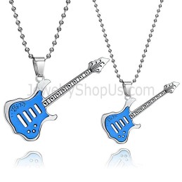 Titanblaue Gitarrenanhänger Mit Kostenlosen Ketten C343