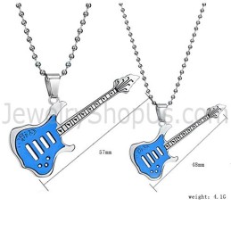 Titanblaue Gitarrenanhänger Mit Kostenlosen Ketten C343