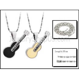 Titan-Anhänger In Roségold Und Schwarz Für Gitarrenliebhaber Mit Strasssteinen Und Kostenlosen Ketten 188