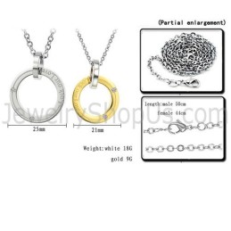 Titan-Silber- Und Goldringe „Lock Our Love“ Liebesanhänger Mit Diamanten Und Kostenlosen Ketten C350