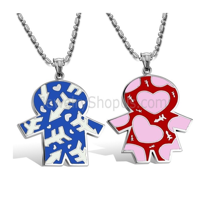 Titan Blau Und Rot Kinder Liebhaber Anhänger Mit Kostenlosen Ketten C710 Titan Blau Und Rot Kinder Liebhaber Anhänger Mit Kostenlosen Ketten C710