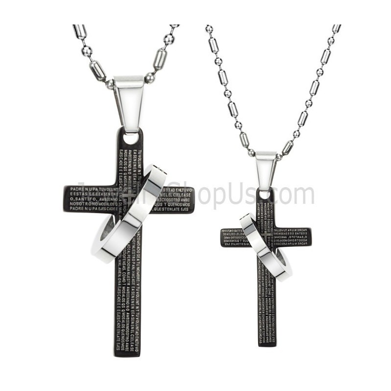 Titan-Anhänger Mit Schwarzem Kreuz Für Verliebte, Mit Kostenlosen Ketten C287 Titan-Anhänger Mit Schwarzem Kreuz Für Verliebte, Mit Kostenlosen Ketten C287