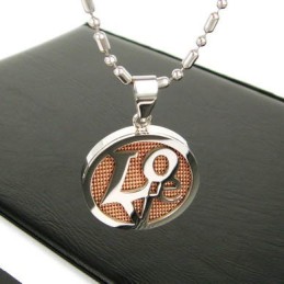 Sutra Man Rose Gold Love Halskette Anhänger Aus Reinem Titan Geschenk