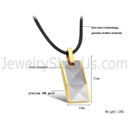 Anhänger Aus Wolframsilber Mit Kompliziertem, Facettenreichem Design Und 18 Karat Goldbeschichtung C630