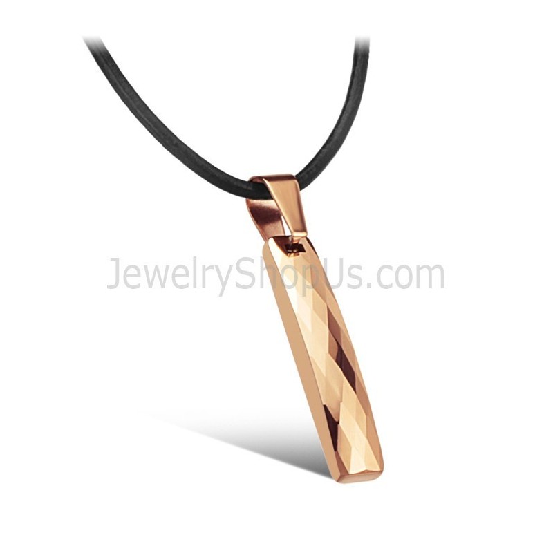 Rechteckiger Anhänger Aus Roségold-Wolfram Mit Aufwendigem, Facettenreichem Design C631 Rechteckiger Anhänger Aus Roségold-Wolfram Mit Aufwendigem, Facettenreichem Design C631