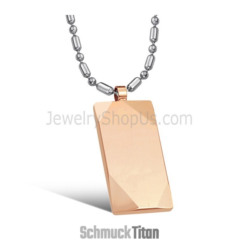 Roségoldener Wolfram-Anhänger Mit Hochglanzpolitur C638