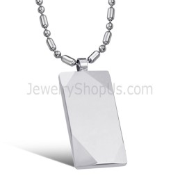 Rechteckiger Wolfram-Silber-Anhänger C638